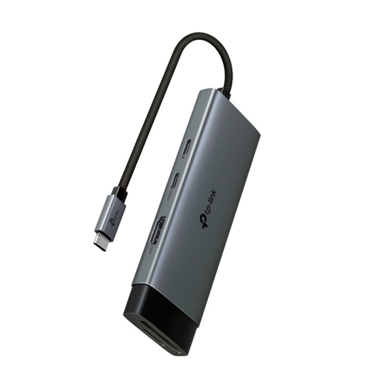 Image of Tp-link Uh7020c (un) V1.0 Usb-c 7-in-1, 4k , Sd & Microsd Card Reader, Usb 3.2 Gen 1 Type-a/type-c 5 , 100w