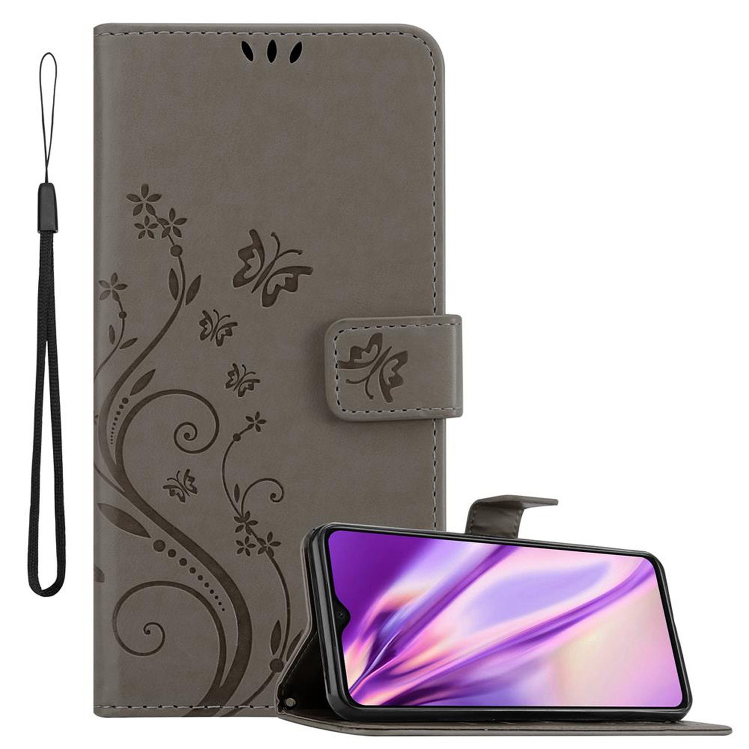 Image of Case Compatible For Xiaomi Redmi Note 8 Pro Protective Cover In With Magnetic Closure, Stand Function And Card Slots Flip Case Flower Cover Case Phone Flip Case Book Bag