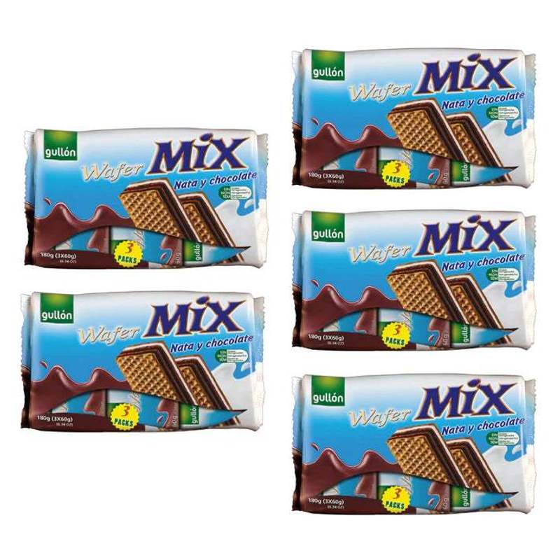 Gullon Wafer Mix Nata Choco 5 X 180g