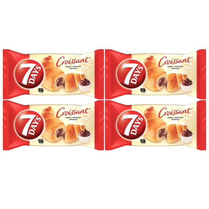 7 Days Rogalik z nadzieniem kakaowym 60 g x 4 sztuk: retailer-supplied image