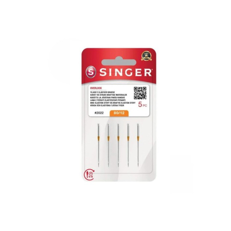 TEMU Estuche 5 Agujas Singer para Remalladora (Overlock) 2022 Nº80/12