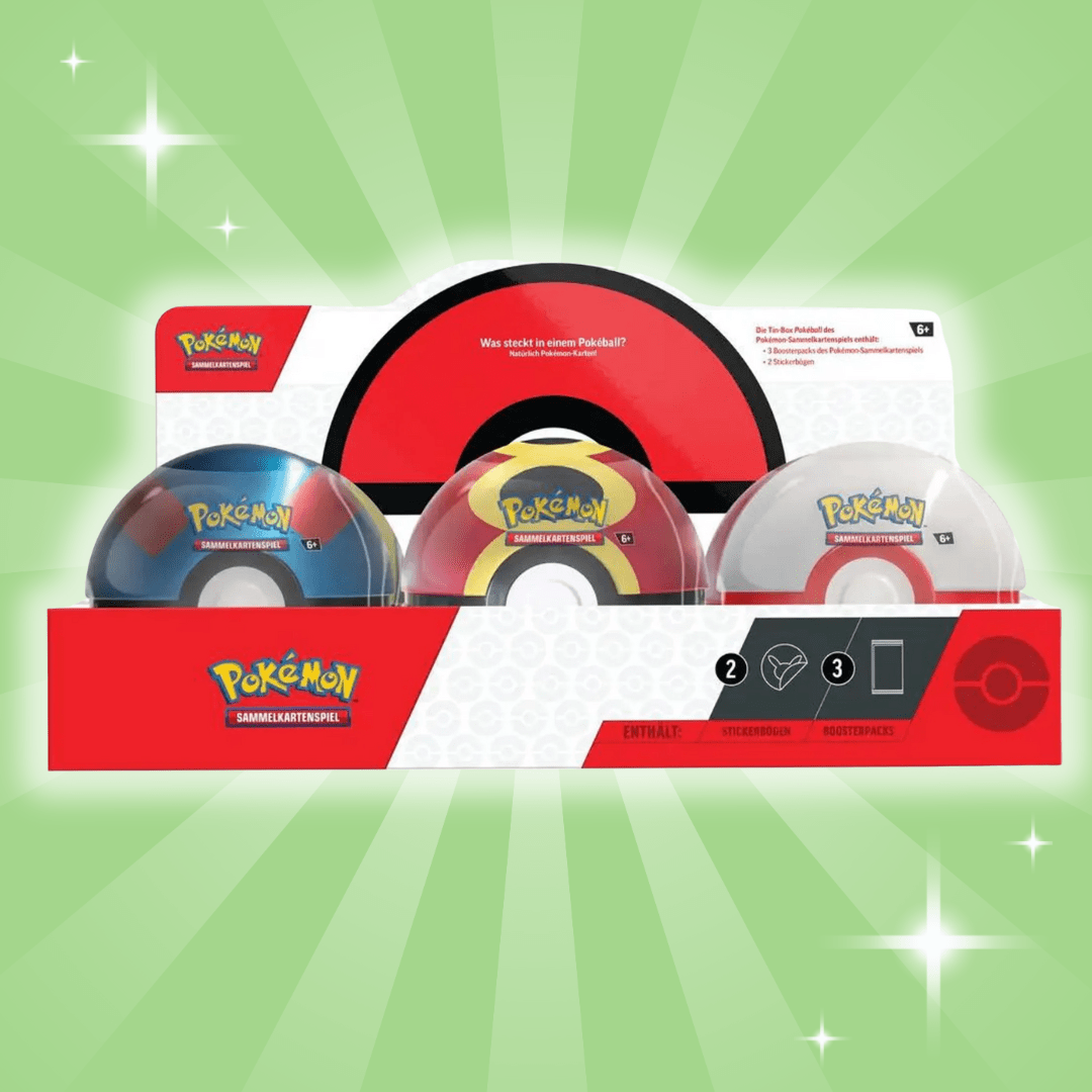Pokémon – Ball Tin Autumn 2025 | Ball With 3 Booster Packs