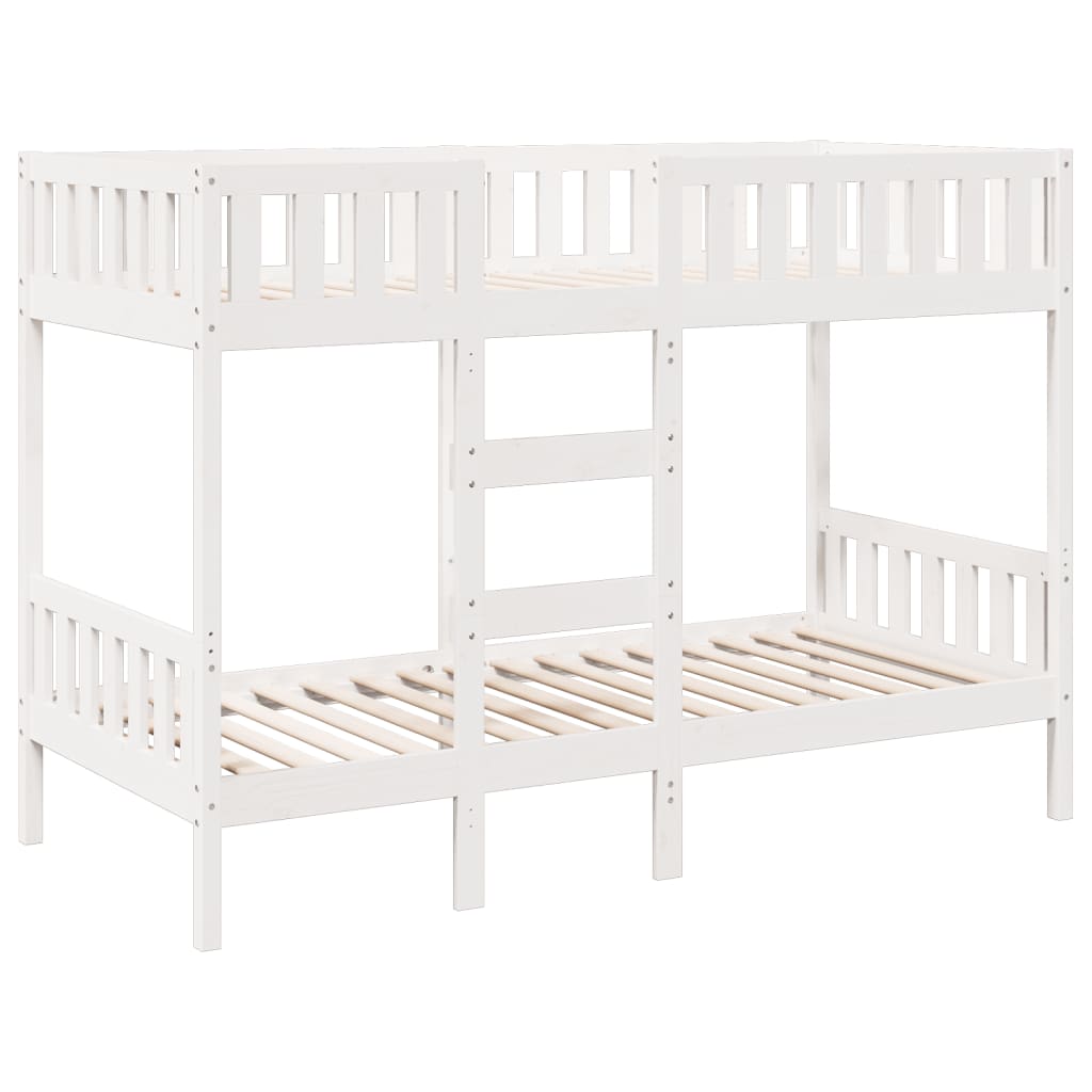 Furniture set, Bunk Bed White 90x200 cm Solid Wood Pine