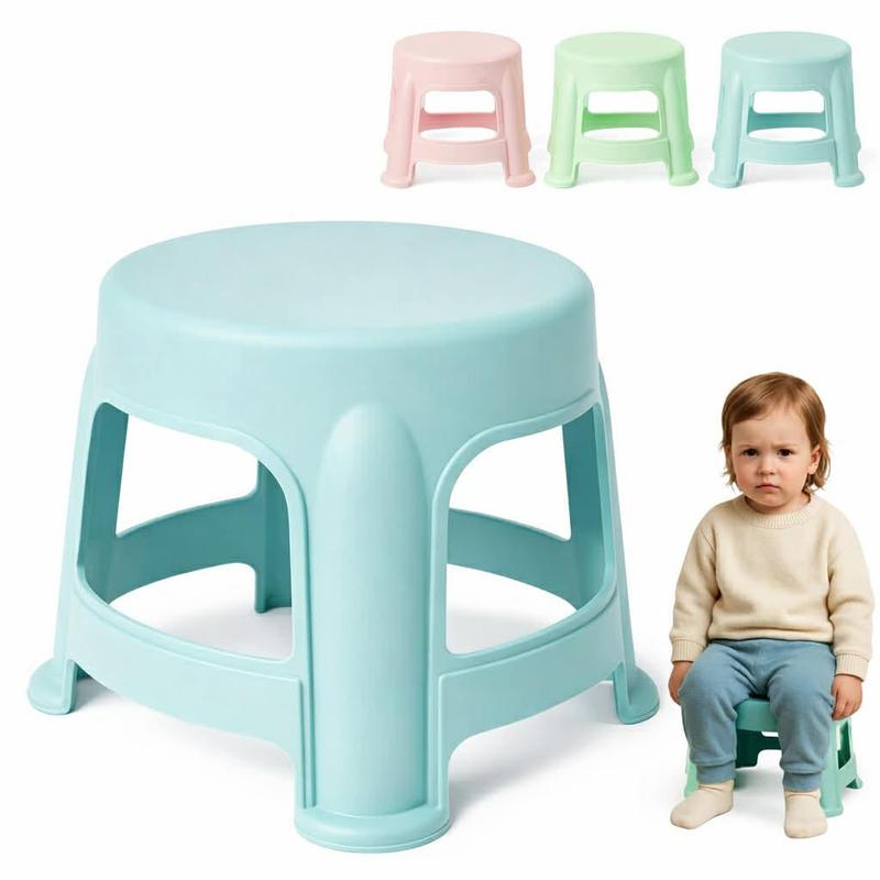 TEMU Plastic Children's Stool, Kids' Chair For High Chair, Mixed Colors