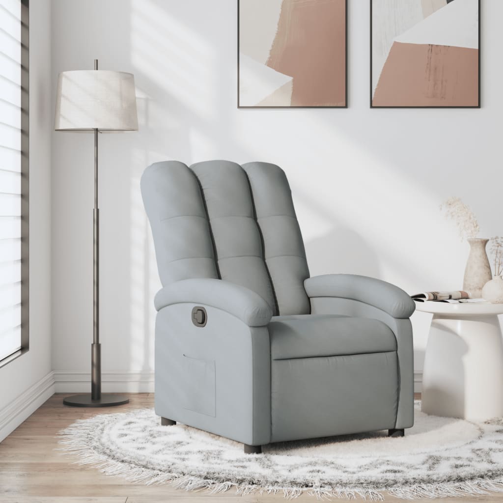 Vidaxl Relaxation Armchair Light Grey Fabric