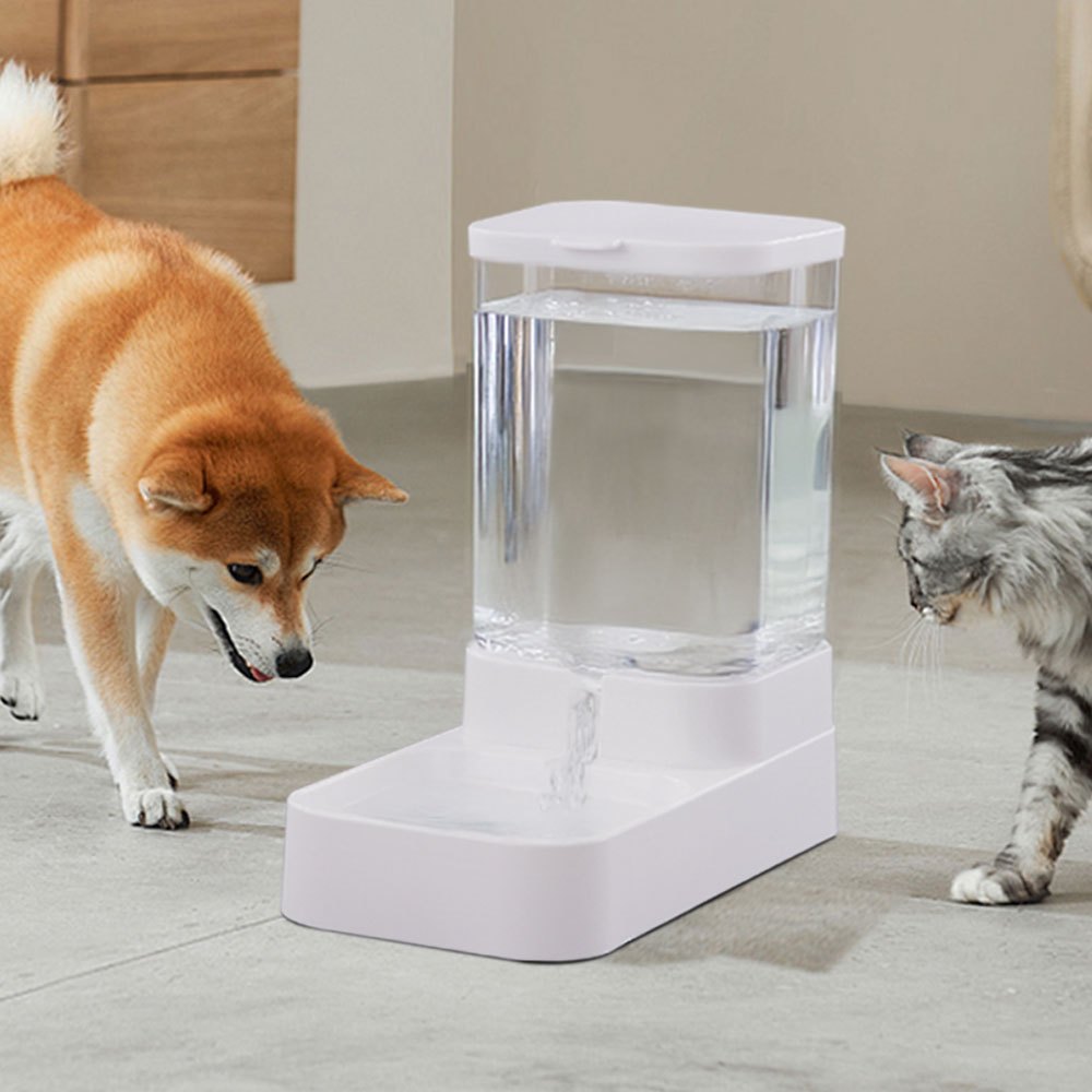 TEMU Pet Water Dispenser Cat And Dog Food Feeder Modern Pet Feeding Dispenser Transparent Pet Food Bowl Cat Feeding Station 3.8l Big Capacity Pet