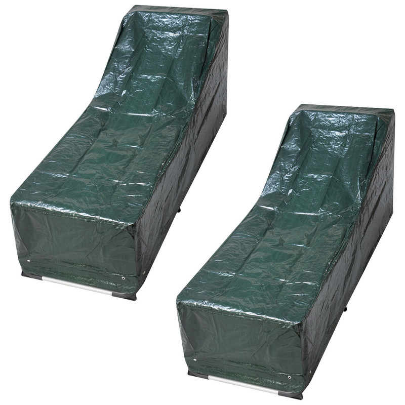 TEMU 2.04m Sun Lounger Covers – 2 Pack Waterproof Outdoor Garden Sunbed Furniture Protective Covers For Storage