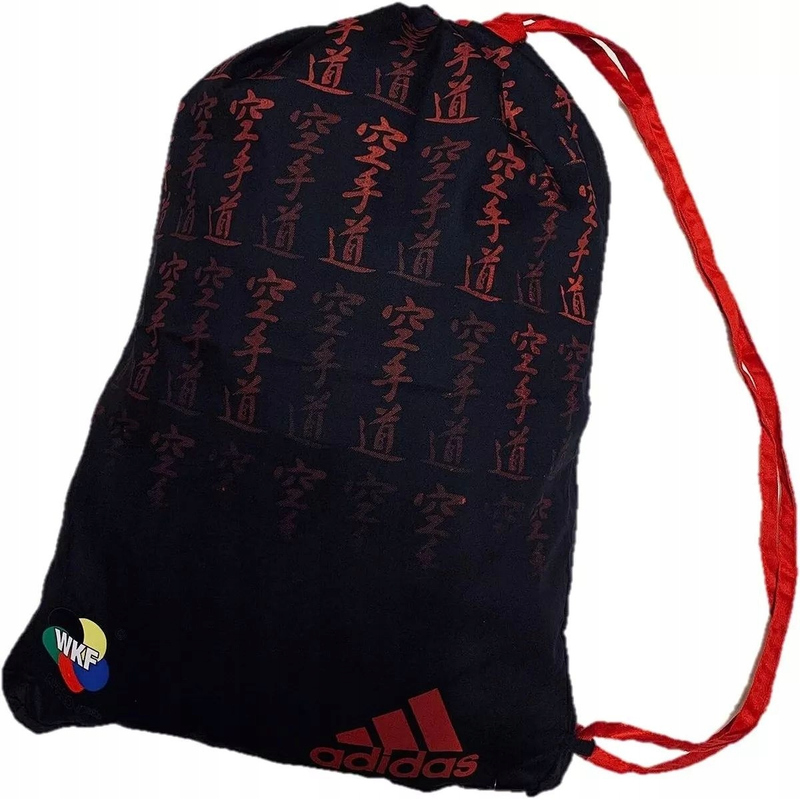 Image of 4443 Satin Backpack, Wkf Approved, Black/red, 60x40