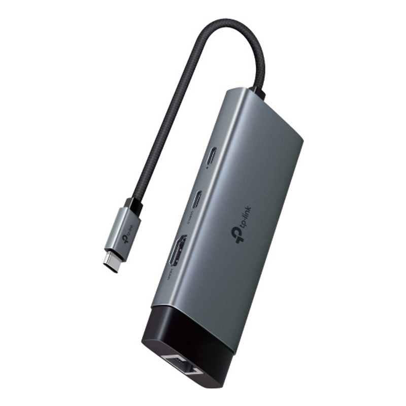 Tp-link Uh6120c 6-in-1 Usb-c , 2x Usb-a 3.2 Gen1, 2x Usb-c 3.2 Gen2, , Rj45, Gray