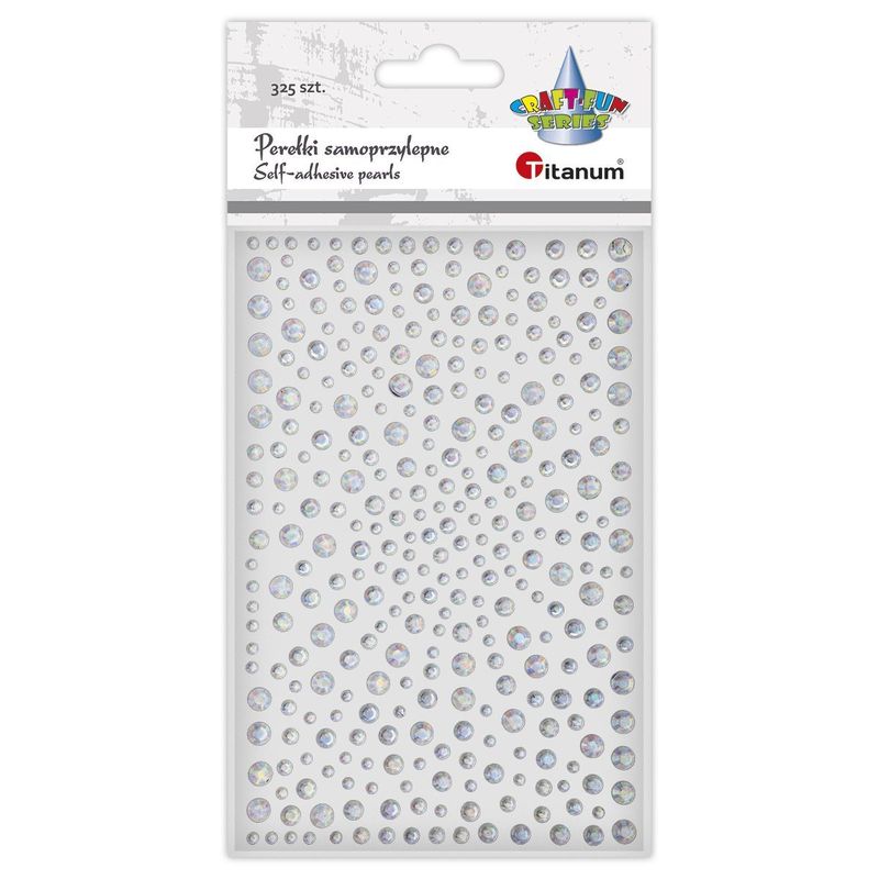 Self-adhesive Silvery Crystals, 325pcs, Titanium