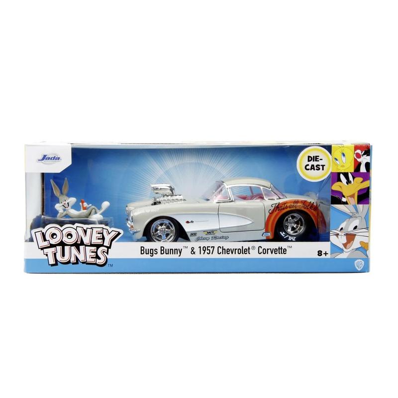 Metal Die-cast Bugs Bunny 1957 Corvette 1:24 Scale Model