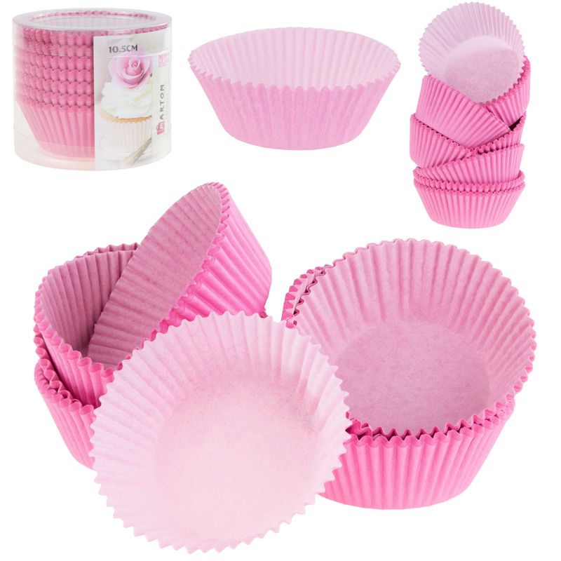 Image of Pink Paper Muffin Cupcake Liners For Baby Showers, 150-piece, 7cm