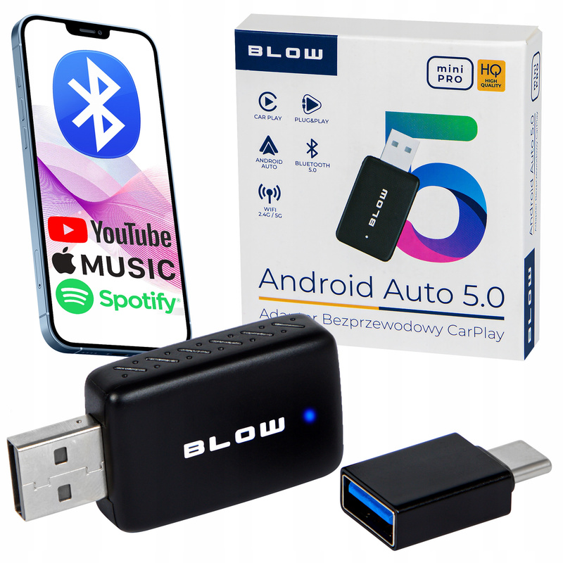 Adapter moduł carplay auto bezprzewodowy wifi bluetooth mini pro: retailer-supplied image
