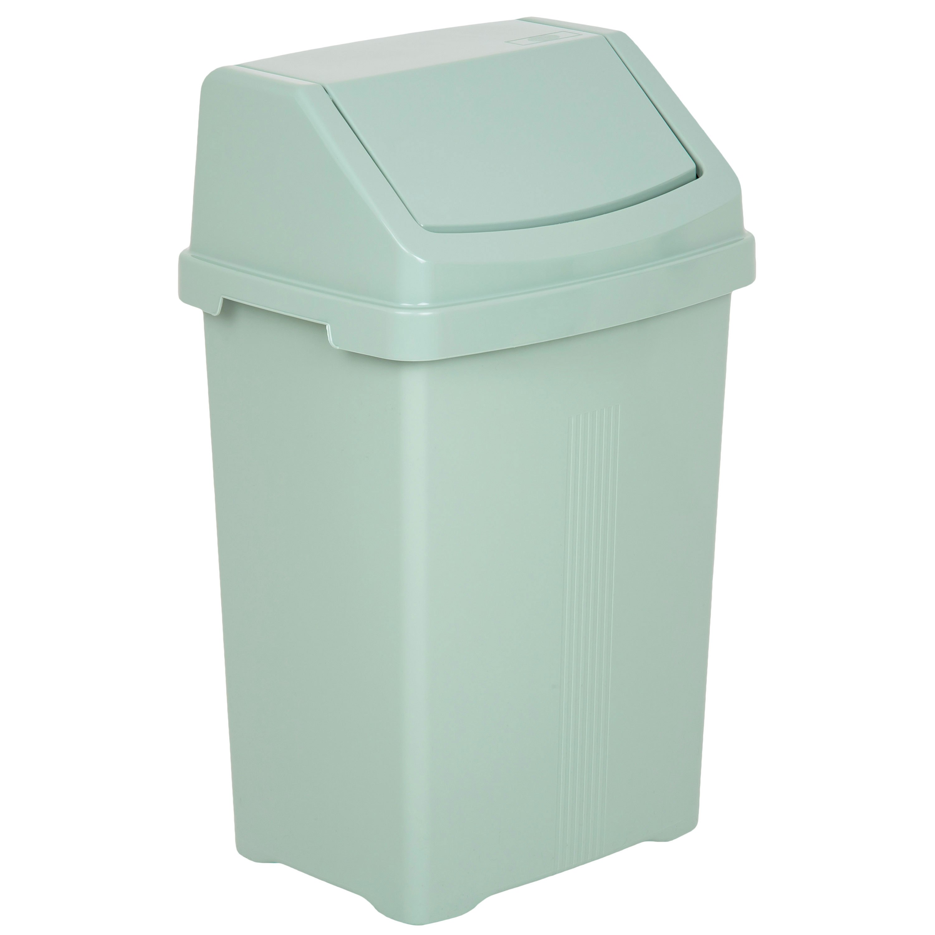Image of Waste Bin With Swing Lid 25 Square Swing Lid Bin 33x26x54 Cm Plastic Kitchen Office Bathroom Cleaning Bucket Cosmetics Bucket Paper Basket Trash Can Waste Container Waste Bin Waste Collector