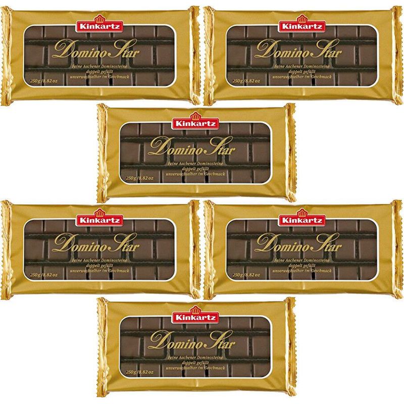 Image of Kinkartz 6 X 250g Fine Aachener Domino Stones With Dark Chocolate, 1.5 Kg