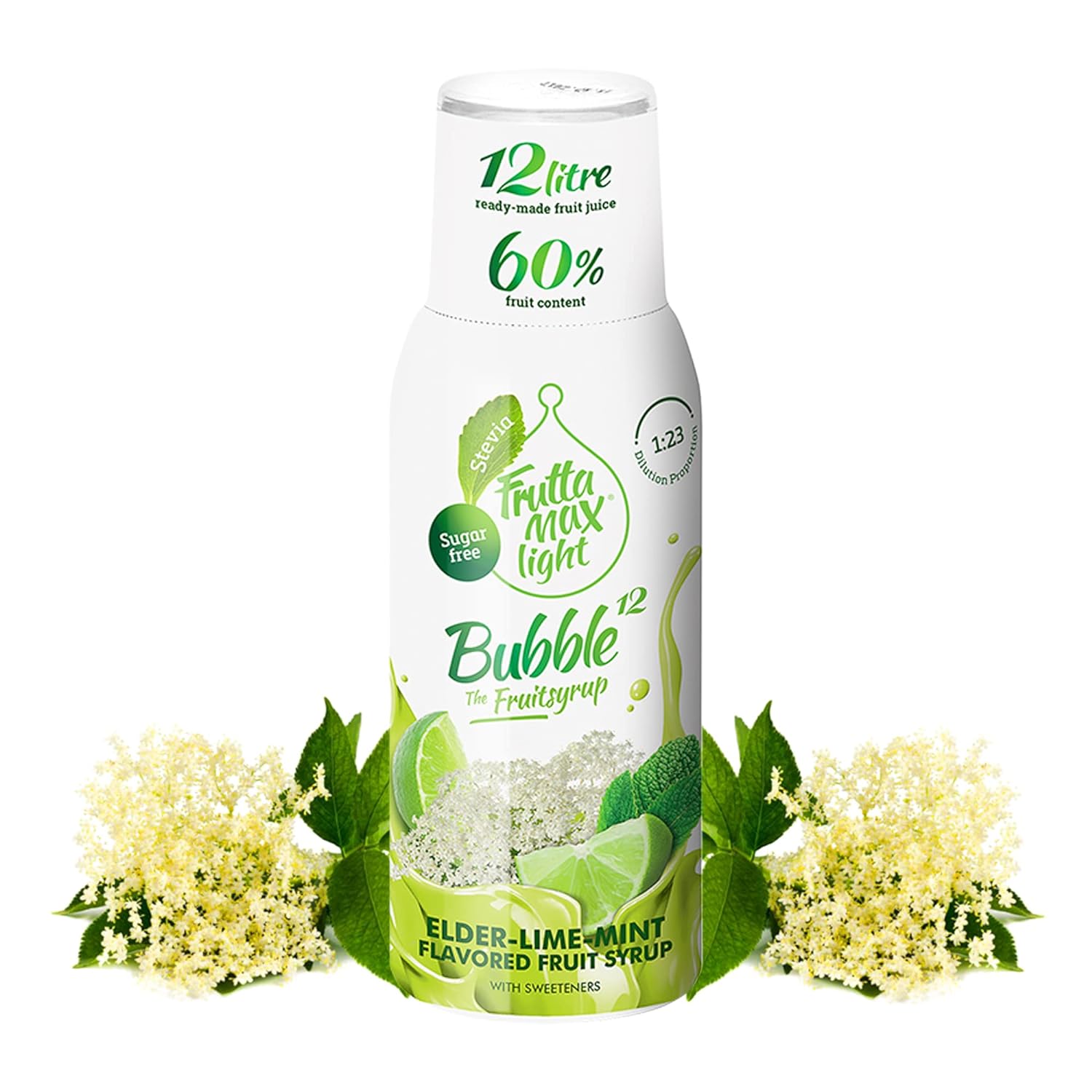 Light Fruttamax Elder-lime-mint Beverage Syrup 500ml