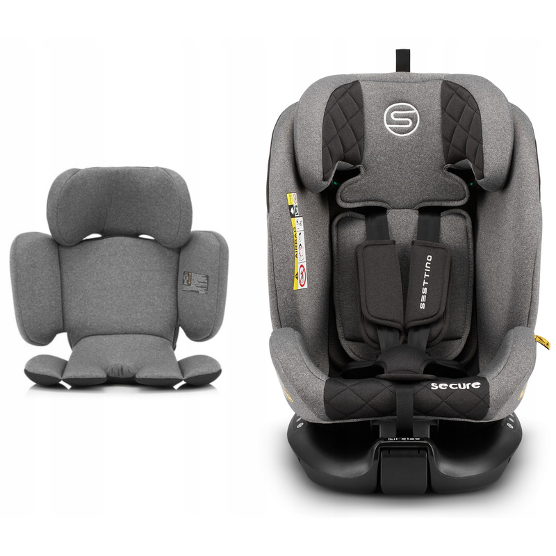 Sesttino Secure Pro Plus i-Size Rotirajuće 360° Auto Sjedalo | 40-150 cm | 0-36 kg | ISOFIX | Produženo Sjedalo za Nazad | Sigurnost & Udobnost za Malu Djecu & Djecu