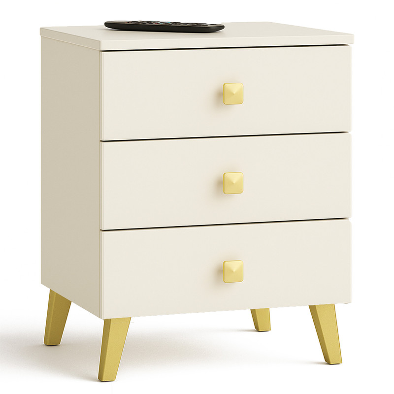 Image of Akord Nightstand, 40 Cm, 3 Drawers, 40x37x58 Cm
