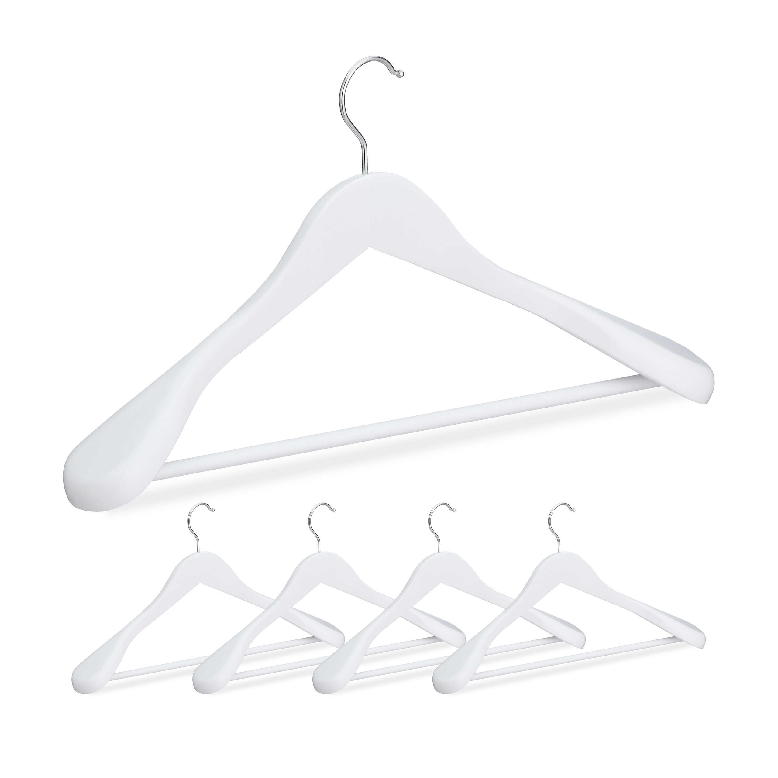 5 X White Suit Hangers