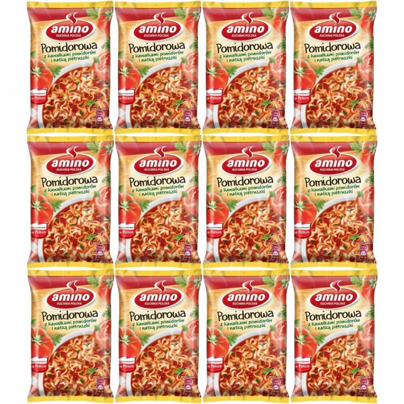 Image of Instant Tomato Soup With Tomato Pieces And Parsley Sprig 61g X 12pcs