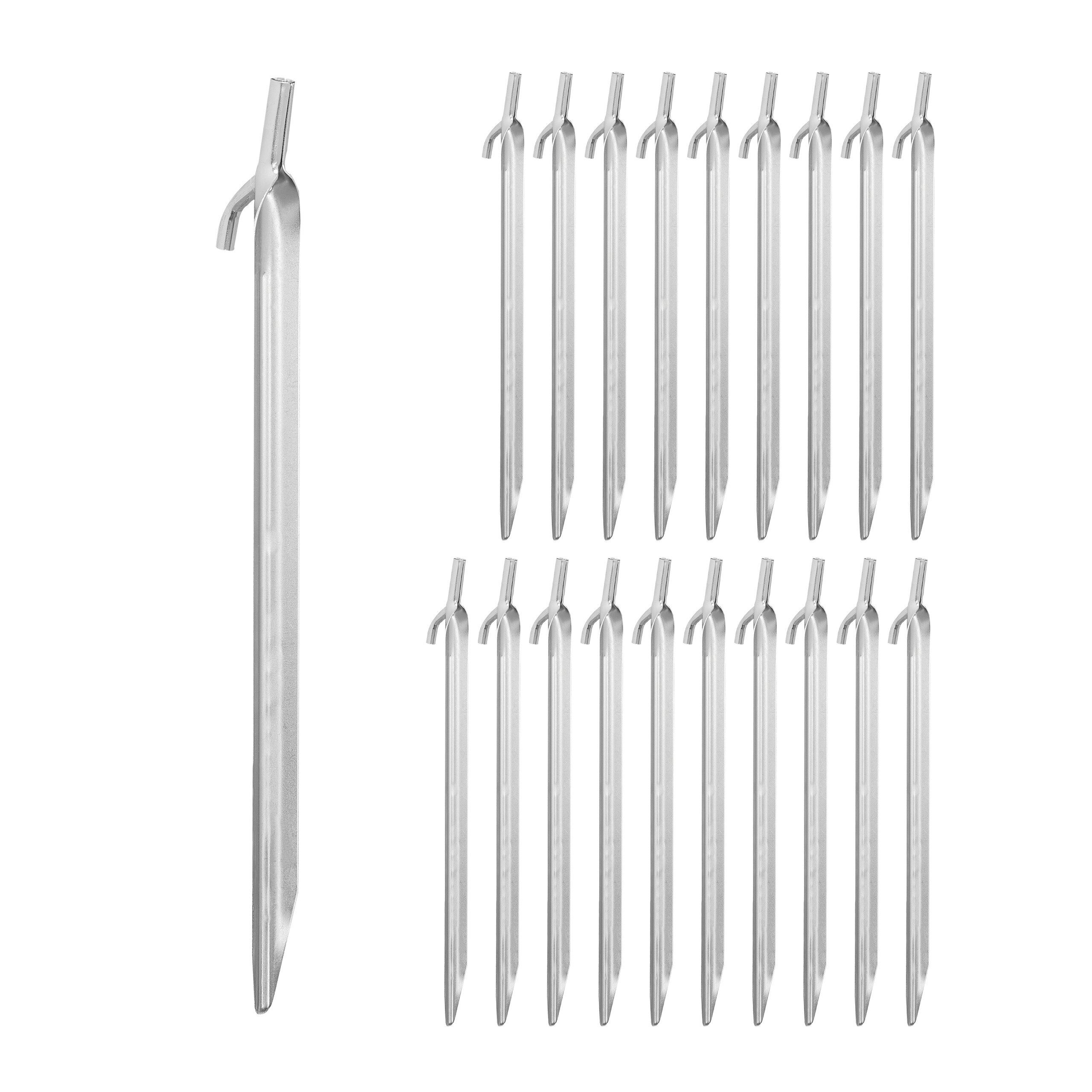 20 X Tent Pegs In Silver - 30 Cm