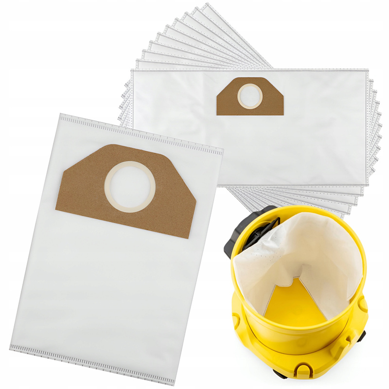 10x Vacuum Bags For Karcher Plus Kwd V-12 Wd3 Wd