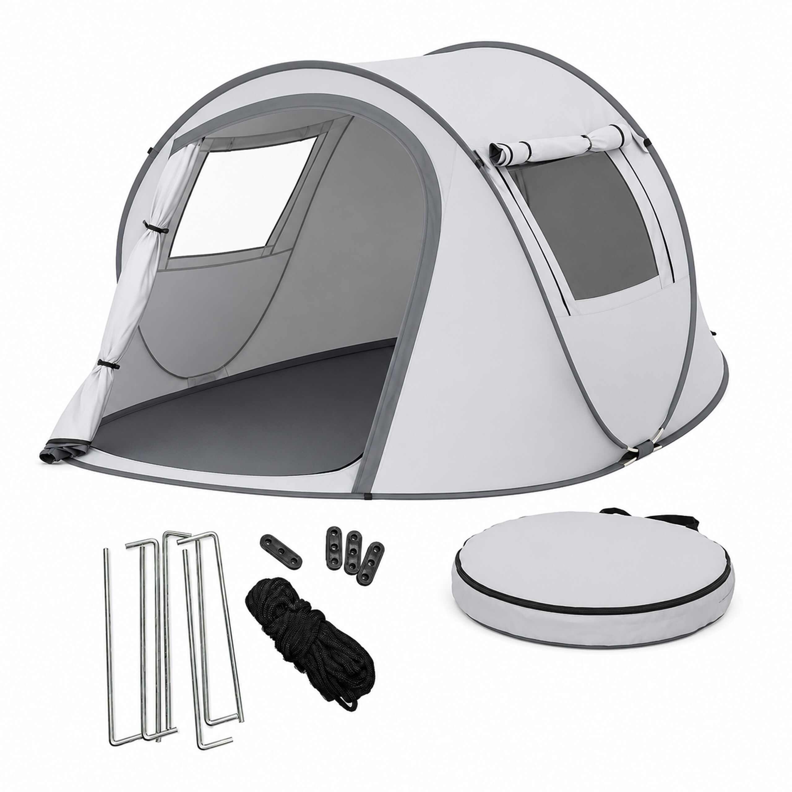 Image of Pop-up Tent In Gray - (w)245 X (h)105 X (d)150 Cm