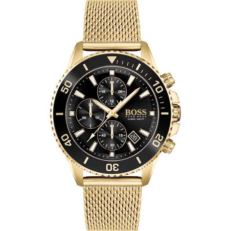 Image of Boss Chronograph 1513906 Men's Watch Stainless Steel Gold New Ovp