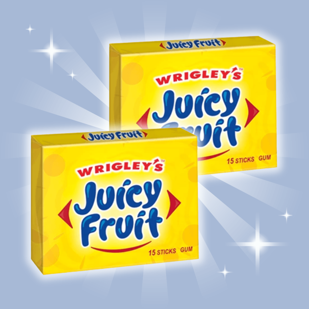 Image of 2x Wrigley’s Juicy Fruit Original Chewing Gum, 37.5 G – Classic Fruity Chewing Gum Flavor