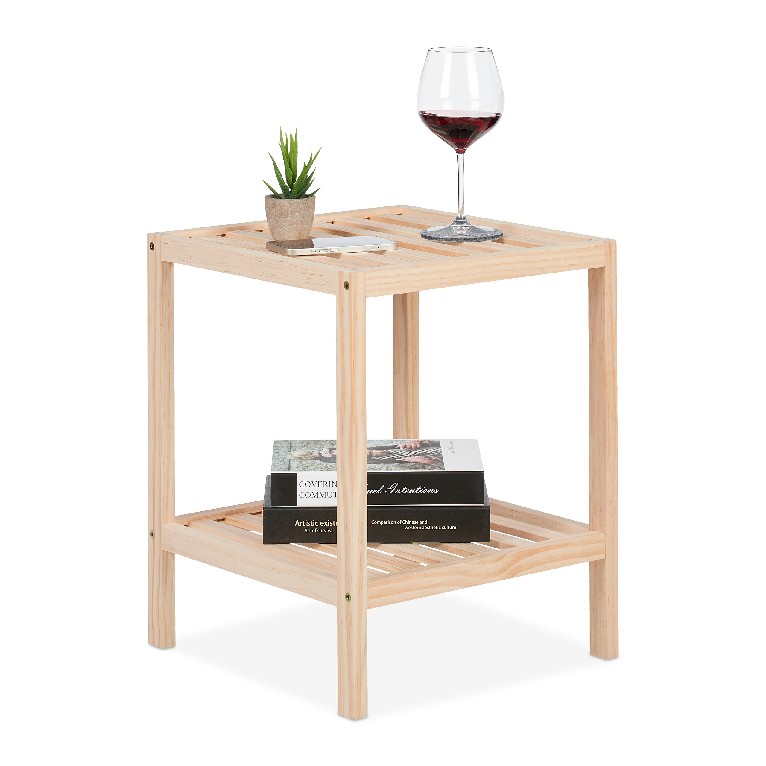 Side Table In Natural - (w)40 X (h)50 X (d)40 Cm