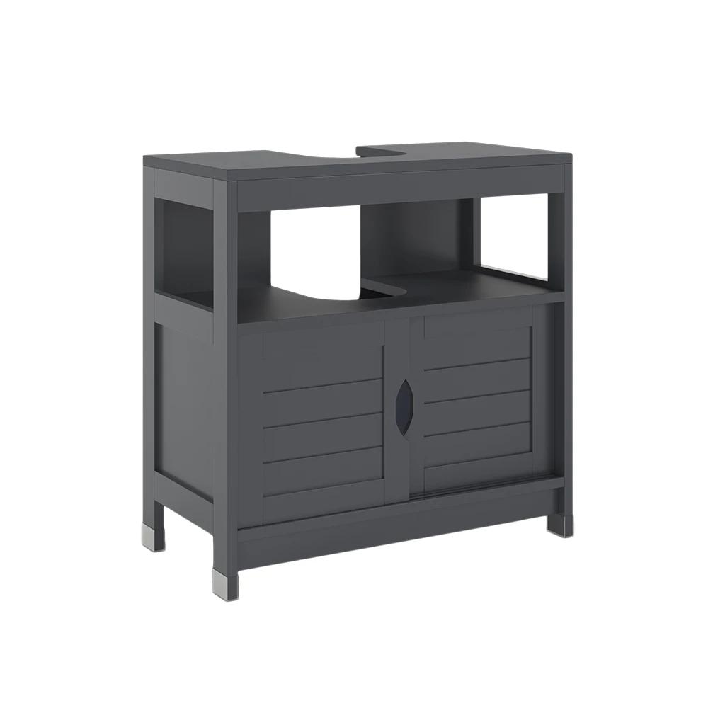 Image of Gray 60 X 60 Cm Under-sink Cabinet, Washbasin Cabinet, Bathroom Furniture For Sink, Mdf, 12mm Bathroom Cabinet