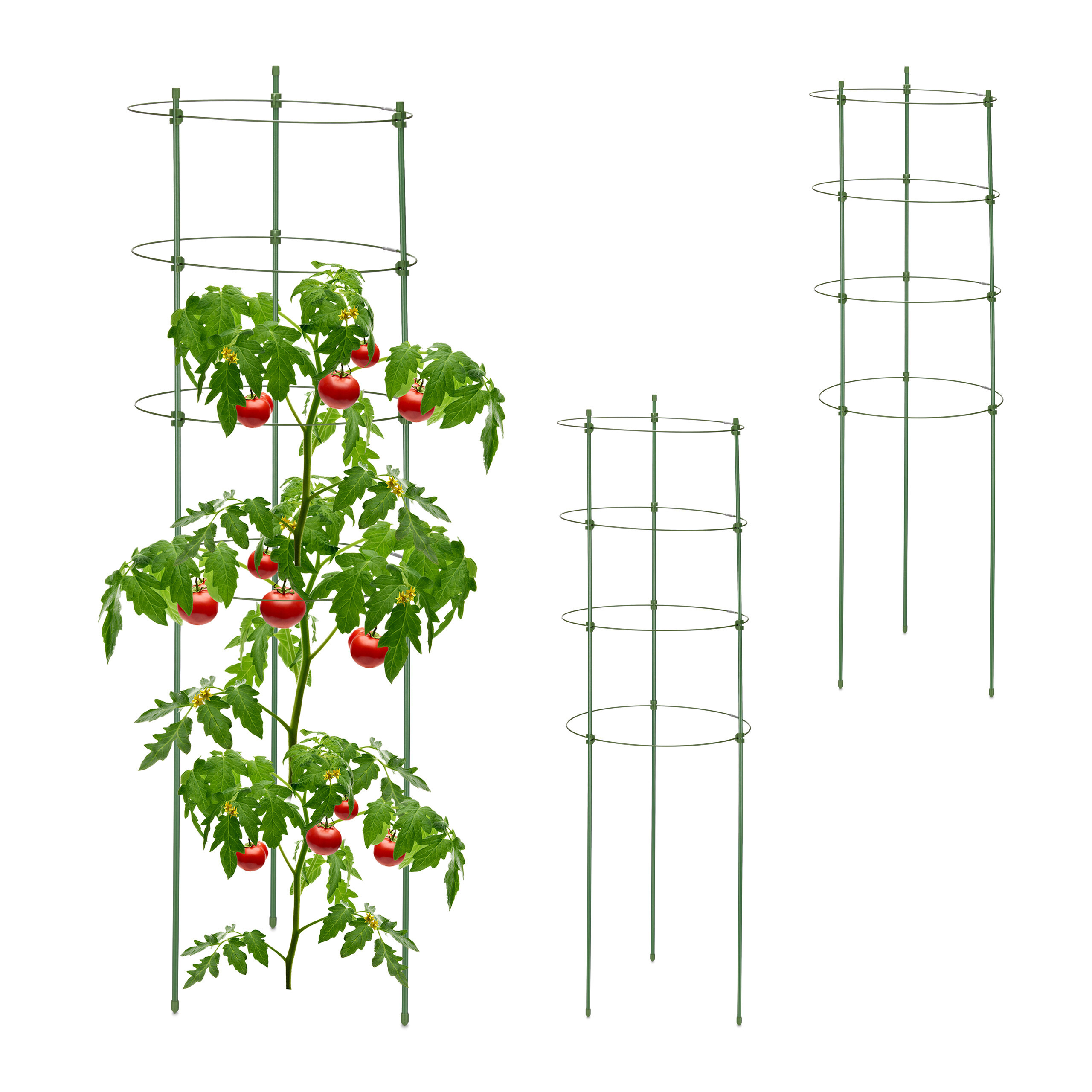 E-shop 3 x Tomatenturm in Grün - (H)91 x Ø 28 cm