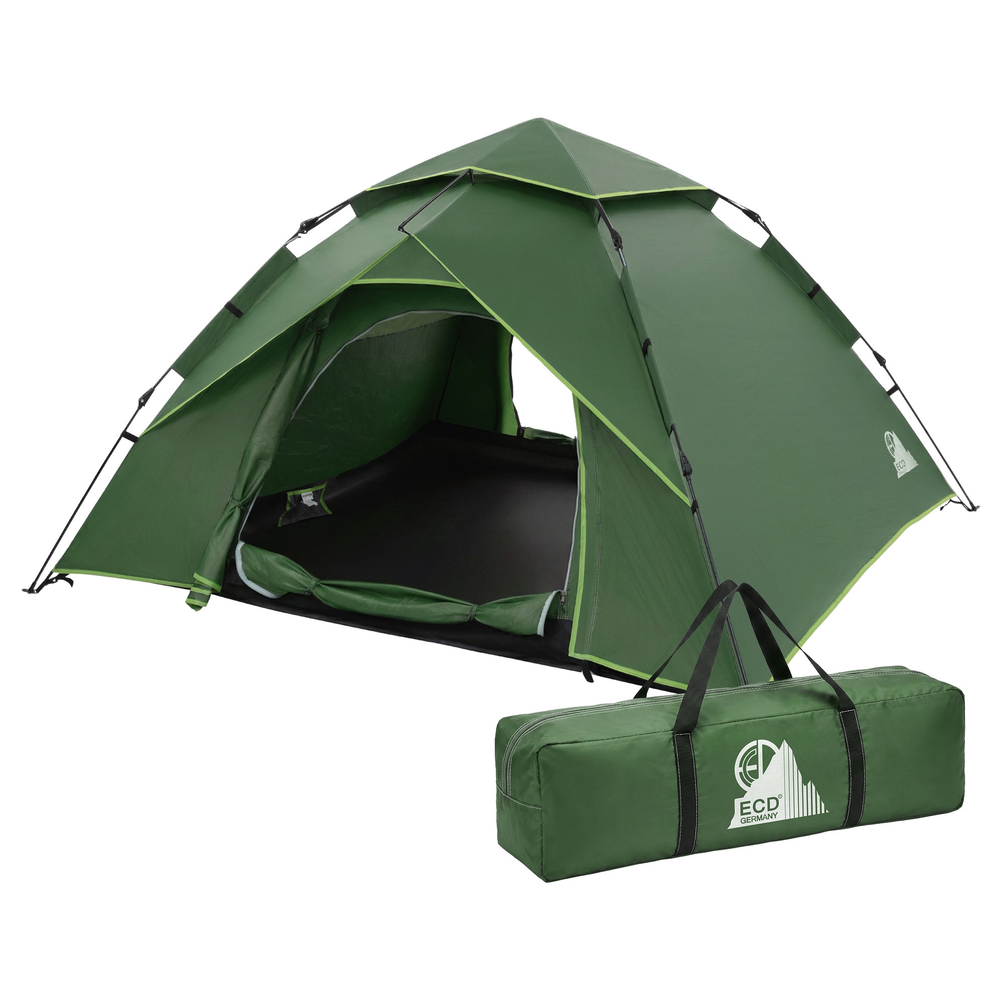 Ecd Germany Water-resistant Pop-up Tent For , Outdoor Camping Tent, Quick-assembly Throw Tent Windproof & Breathable, Double-walled Dome Tent, Lightweight Family Tent For Beach