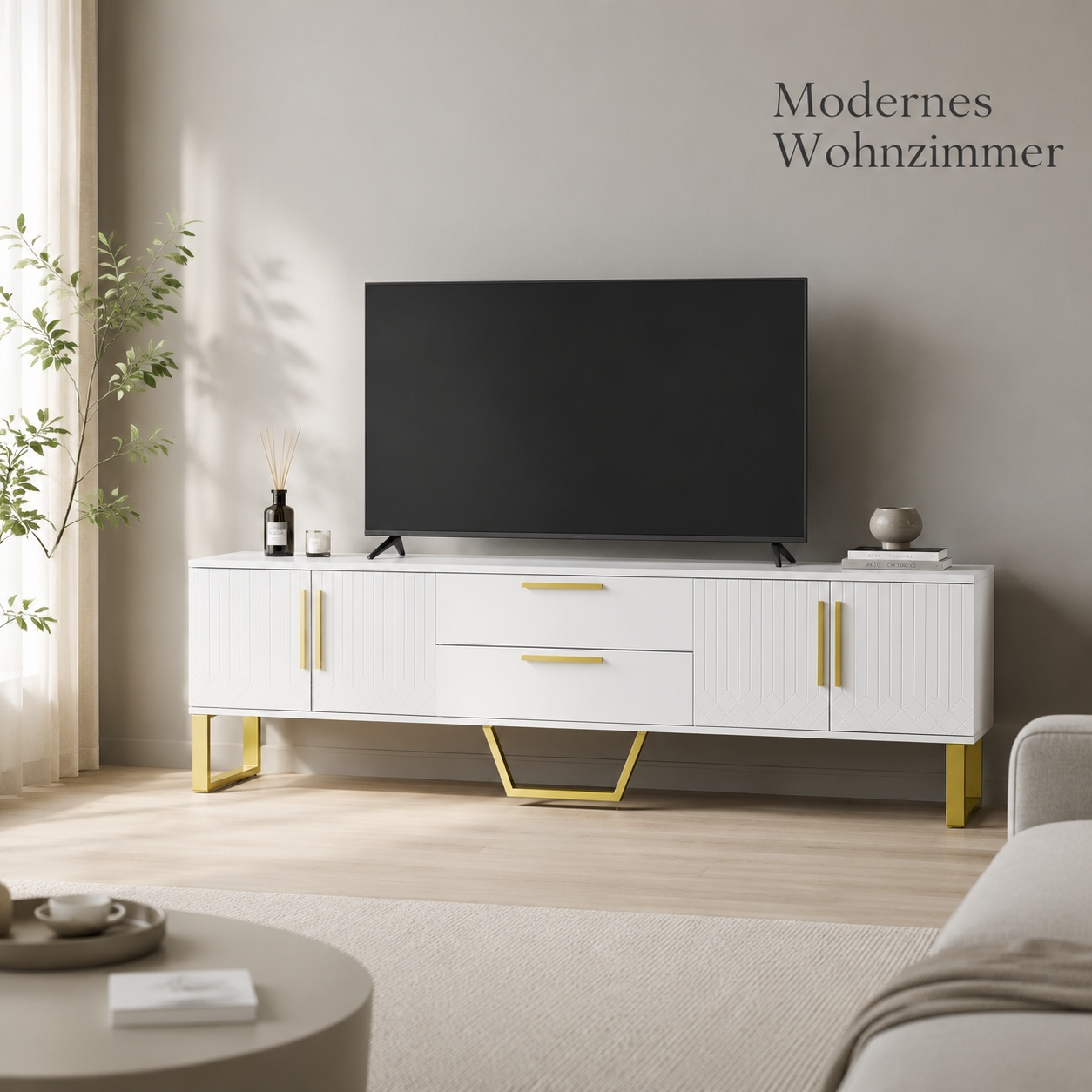 Image of Luxurious Tv Cabinet Combines And Practical Storage Space For City Apartments And Spacious Private Homes