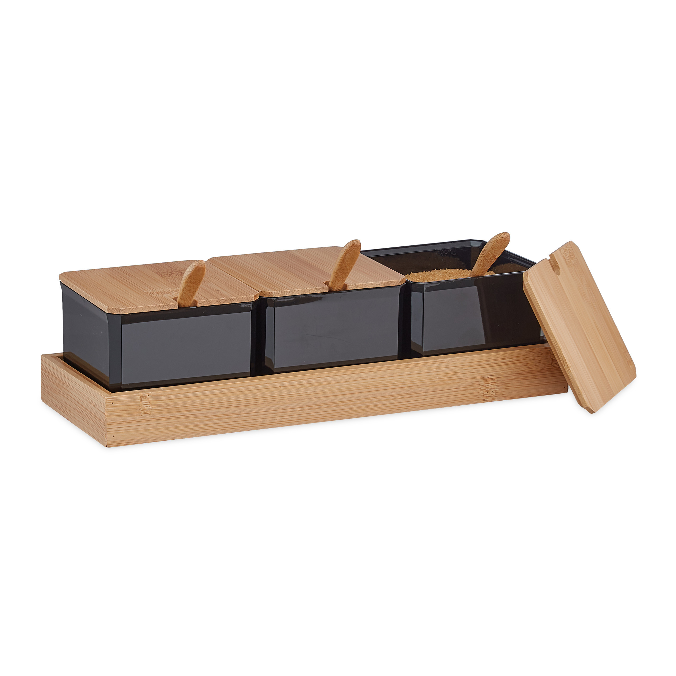 3rd Spice Container Set In Black/natural