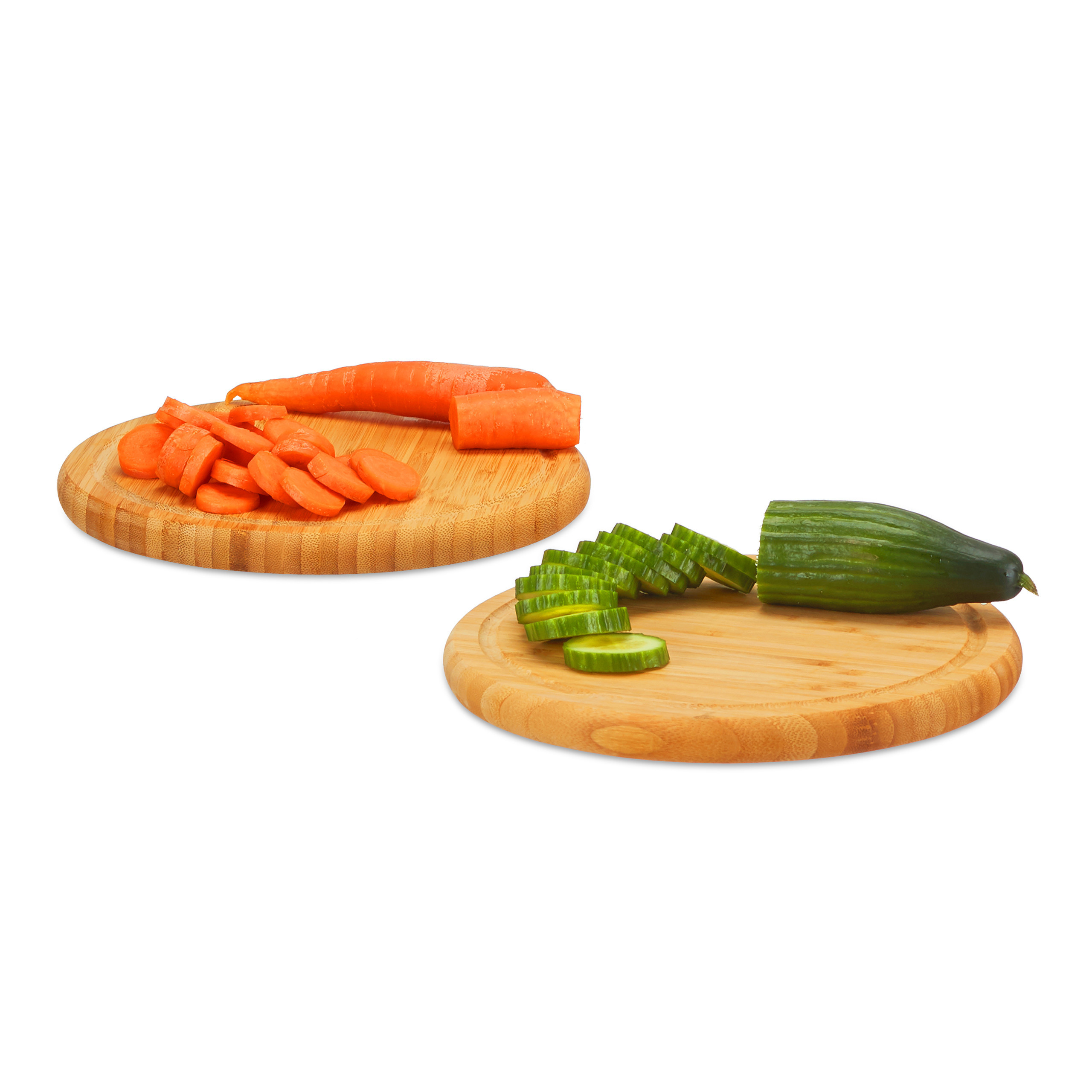 2-piece Breakfast Board Set In Natural - Ø 25 Cm