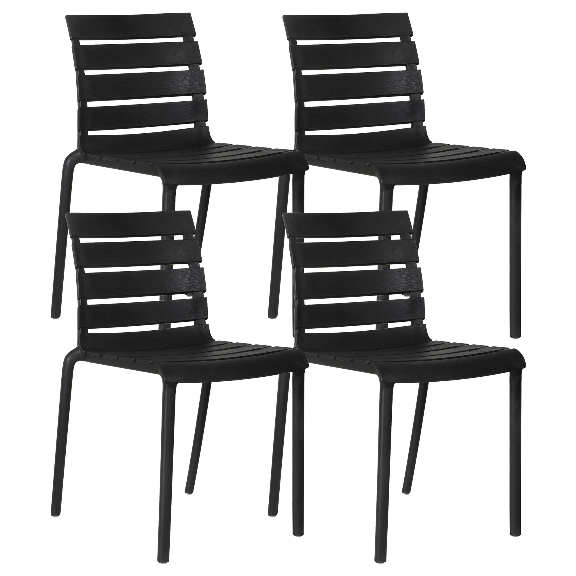 TEMU Set 4 Sedie In Polipropilene e Fibra Di Vetro Sedia Cucina Trattamento Uv Antiscolorimento Giardino Interno Esterno Moderne Robuste Resistenti