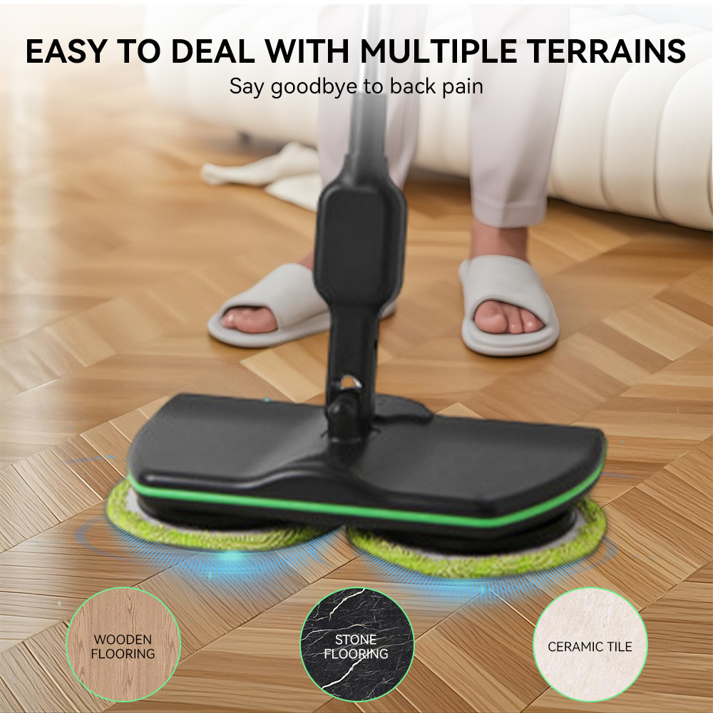 Image of Rechargeable Wireless Floor Polishing Mop, 180° Swivel Head Ultra-thin Cordless Cleaner, Motor & Large Capacity Battery, Clean For All Hard Indoor Floors