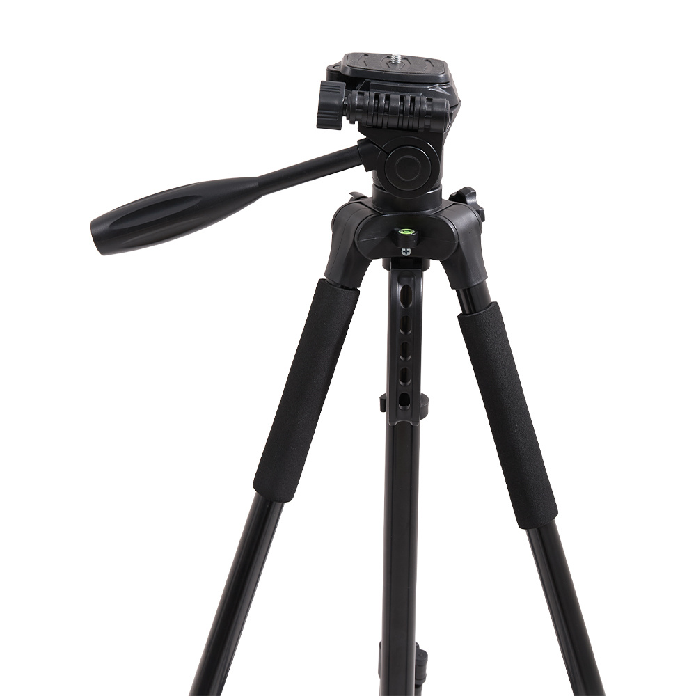 professional camera tripod with adjustable height lever sturdy tripod base carry bag suitable for dslr cameras telescopes binoculars vlogging live streaming
