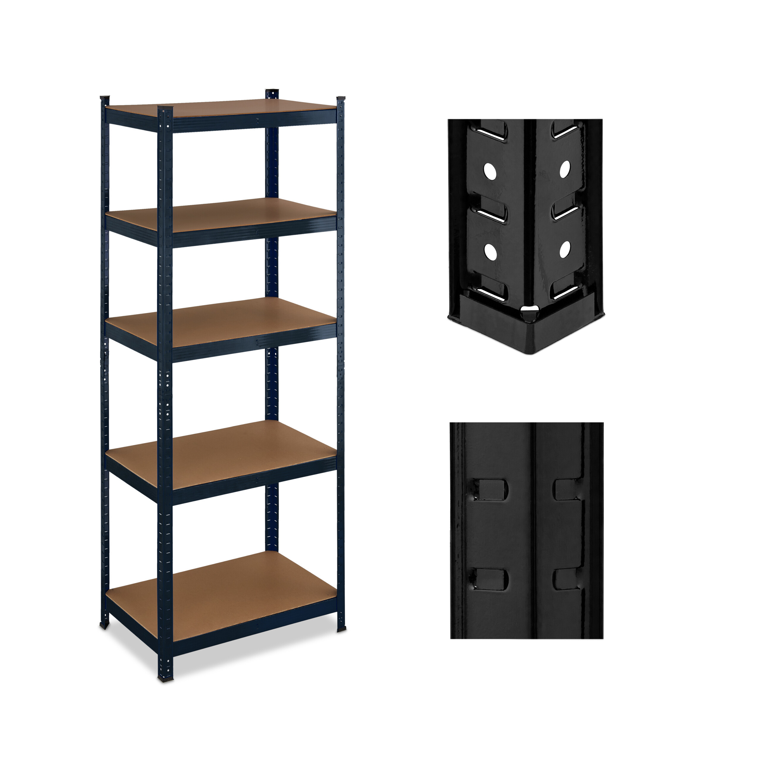 Heavy-duty Shelving Unit In Black - (w)70 X (h)180 X (d)