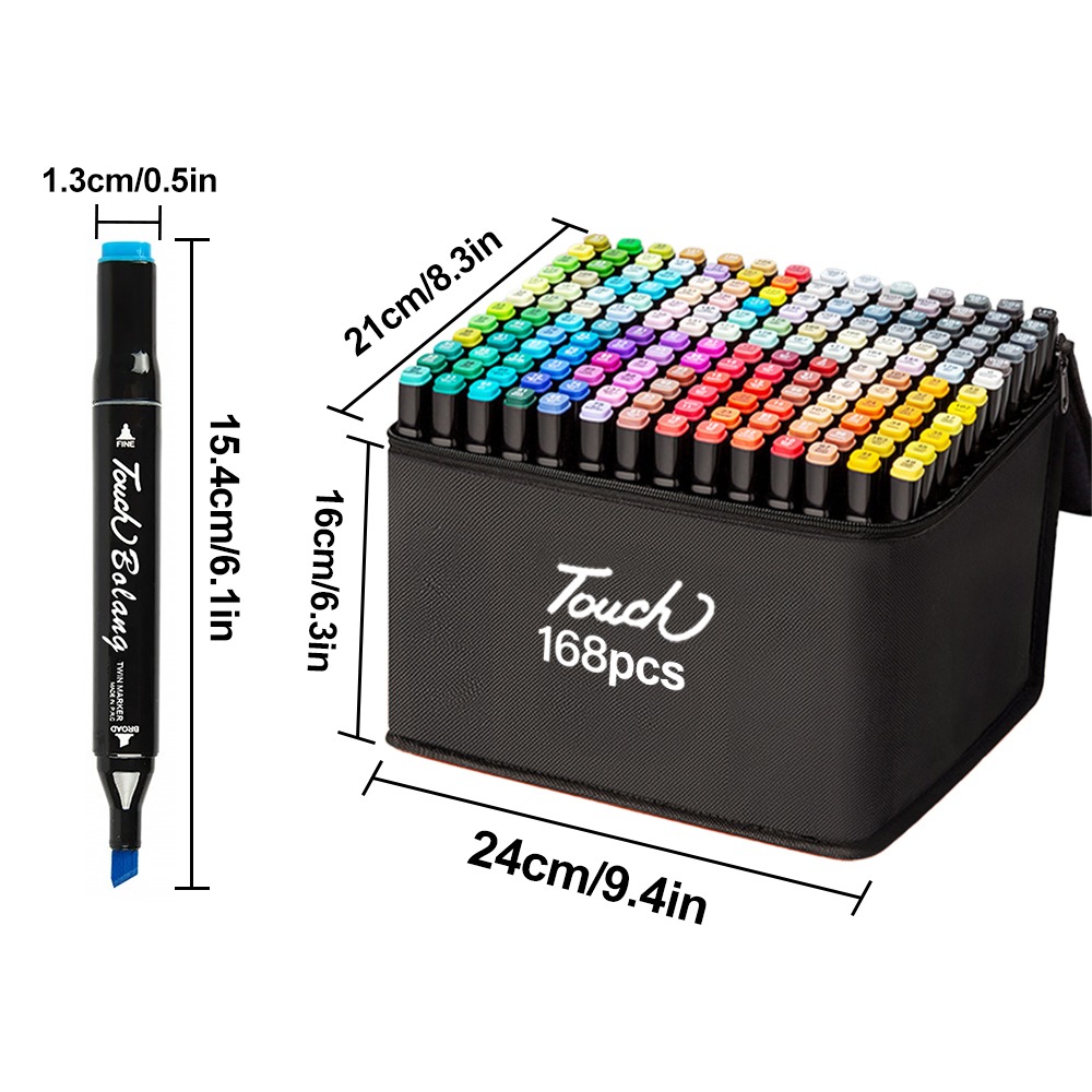 168 Colors Art Marker, Coloring Books, Illustration Markers Set For Adult Artist Drawing Sketching Painting Lettering Cards