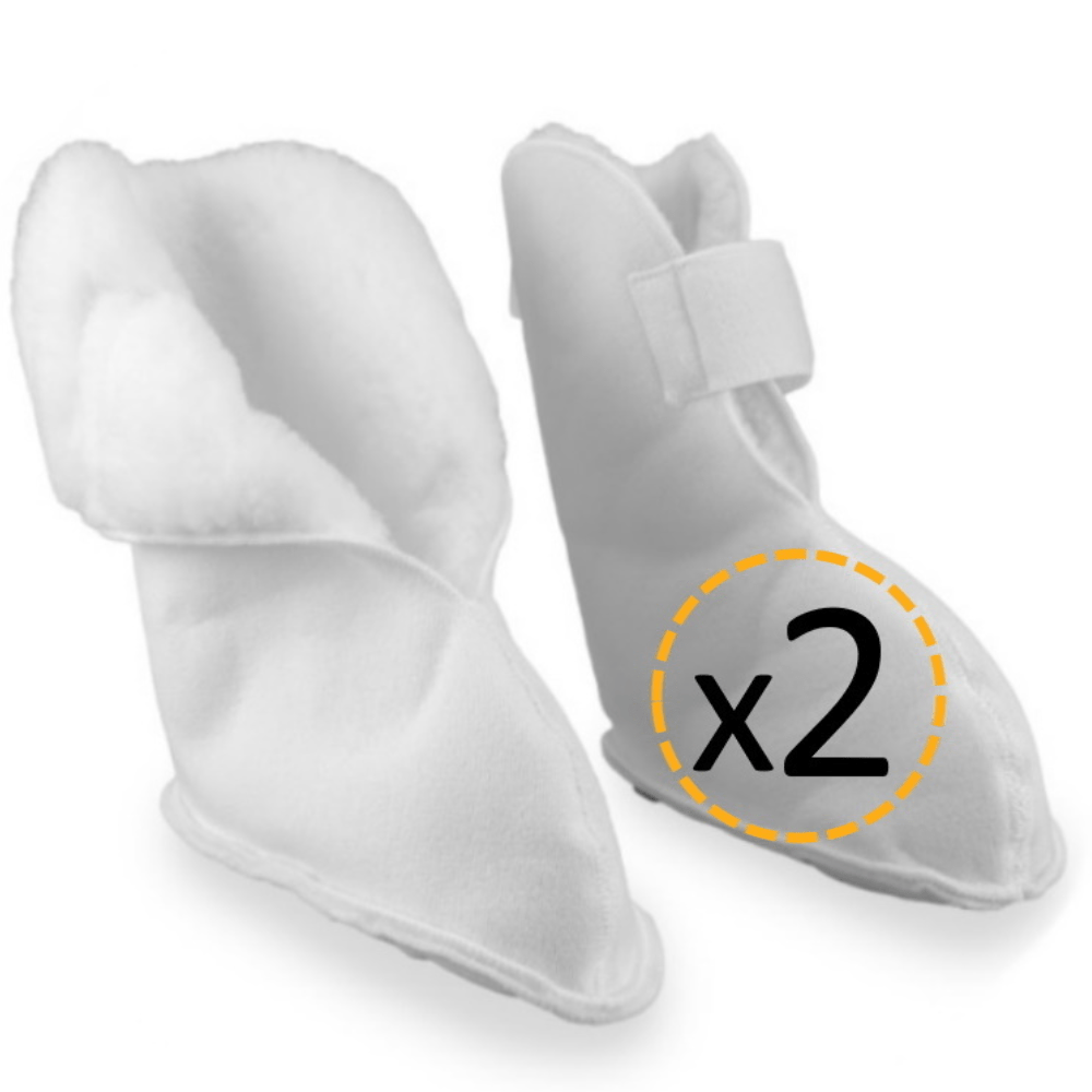 TEMU Par de Botas Acolchadas Suaves para Descanso - Protector para Pies Confortables, Calzado de Descanso, Cojín para Pies, Protectores de Cama con