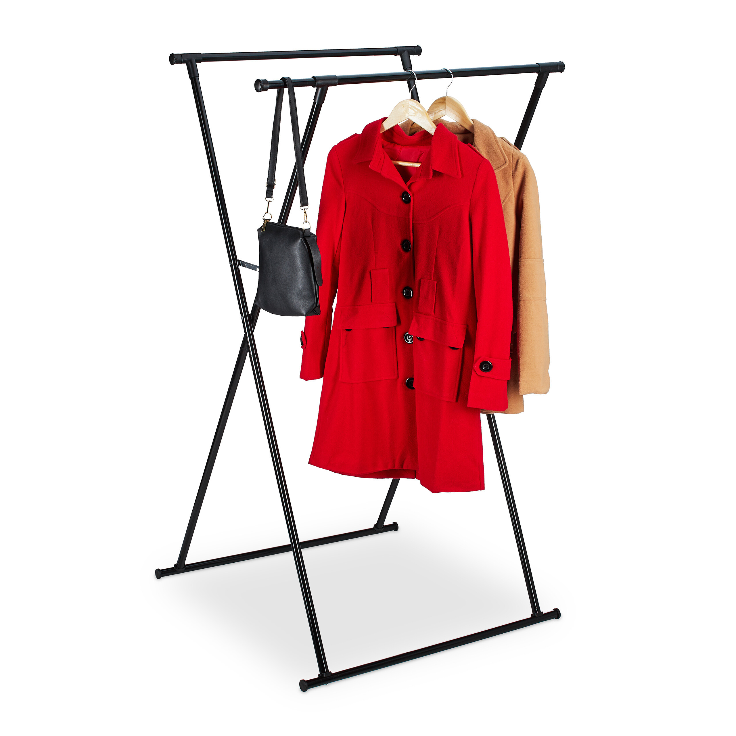 Clothing Racks In Black - (w)135 X (h)139 X (d)95 Cm