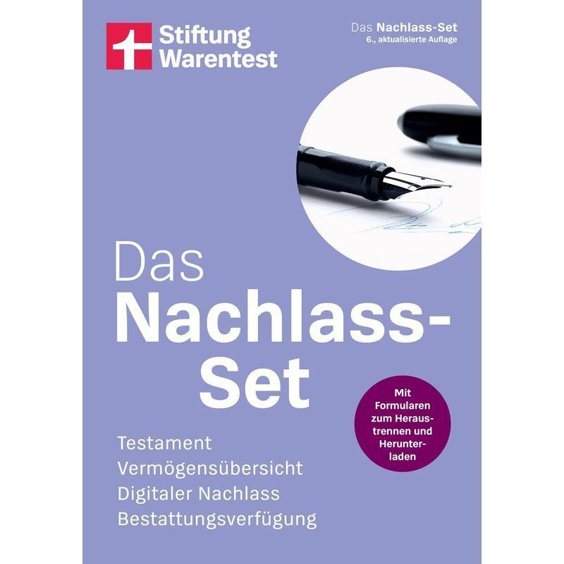 Image of The Estate Set - Will, Asset Overview, Digital Estate, Funeral Directives - Stiftung Warentest - Paperback - 144 Pages - German - 2024 - Stiftung Warentest - Ean 9783747108932