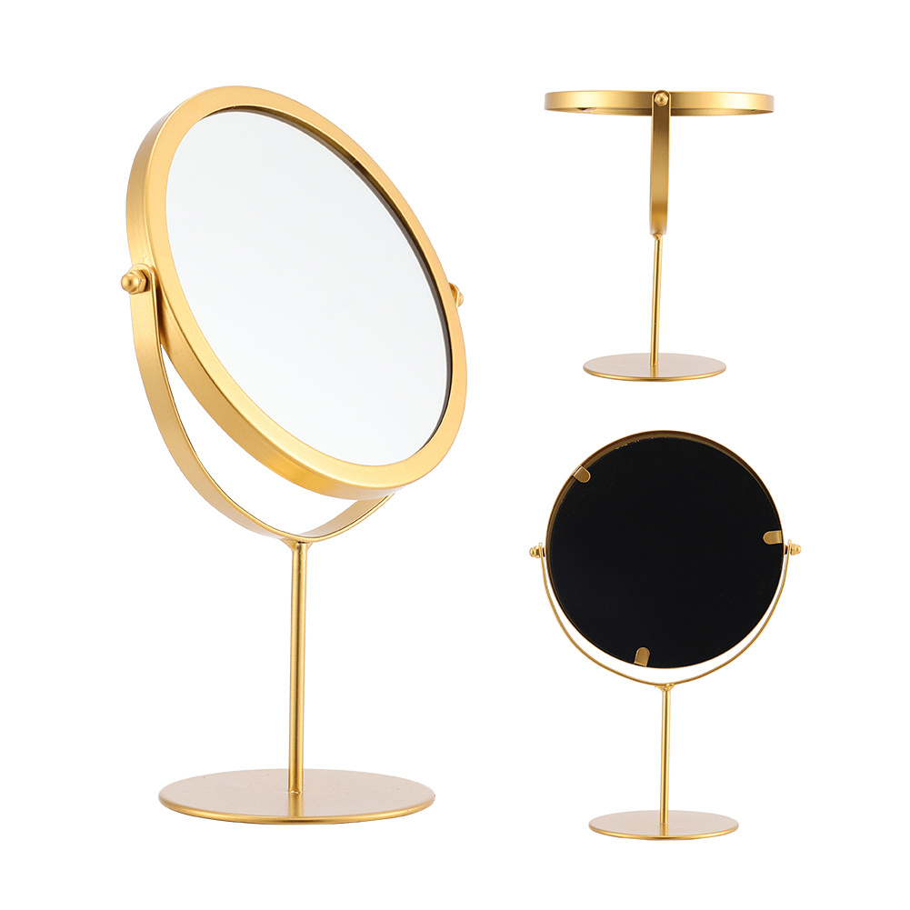 Portable Round Dressing Table Makeup Mirror with Stand