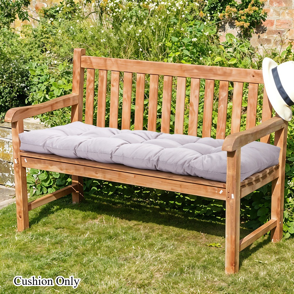TEMU Home Rectangular Corner Bench Seat Cushion, 2-3 Person Wooden Chair Pad, High- Foam For Prolonged Seating , 3-seater Cushion Grey 130*50
