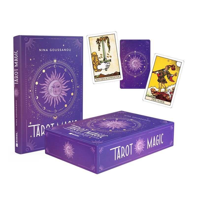 Image of Tarot Magic - Paperback - Set With Book And Original Tarot Cards By A.e. Waite For Beginners - Nina Goussanou - 272 Pages - German - 2025 - Nikol Publishing House Gmbh - Ean 9783868208450
