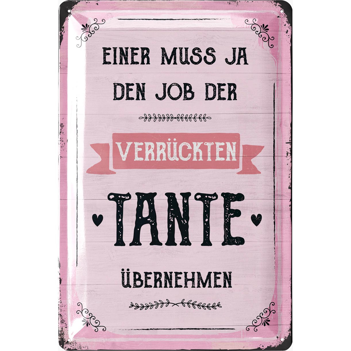 E-shop Blechschild - BESTE TANTE - Schwester Geschenk - du wirst Tante - Geschenk für Schwester - Geschwister Geschenke Tanten - Metallschilder mit