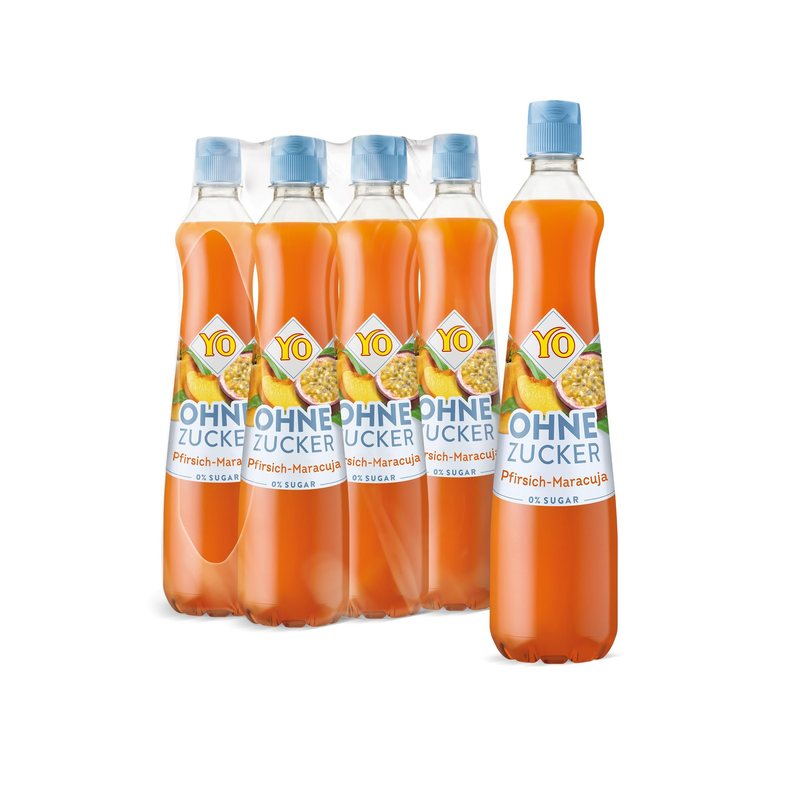 Image of 6-pack Yo Sugar-free Peach Passionfruit Syrup, 0.7l (6 X 700ml)