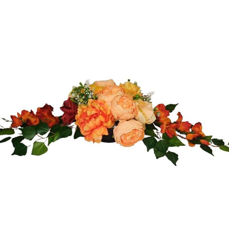 Large Cemetery Bouquet 85x35x25 Cm Artificial Premium Flowers